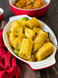 What is boiled plantain called?